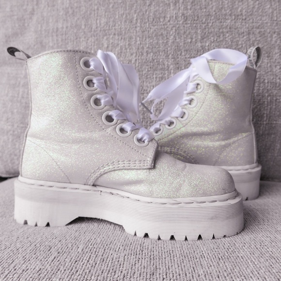Dr. Marten's White Glitter Molly - Picture 3 of 5